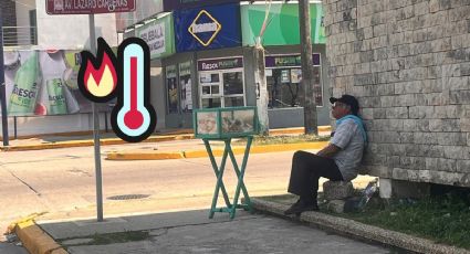 Con temperaturas de hasta 50°C en Coatzacoalcos, Enrique sale a vender a las calles