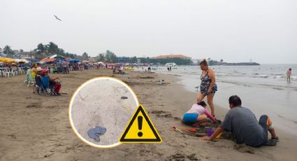 Bañistas reportan posible chapopote en playa Villa del Mar de Veracruz