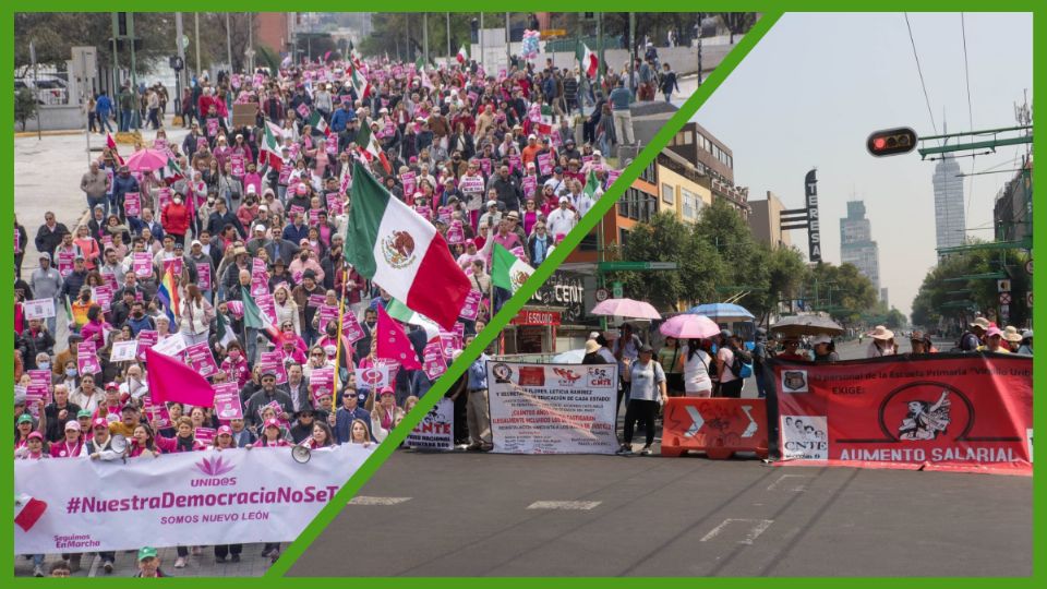 Marea Rosa y la CNTE coincidirán en el Zócalo de la Ciudad de México