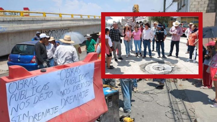 Bloquean fraccionamiento de Pachuca por daños al drenaje; autoridades dan esta solución