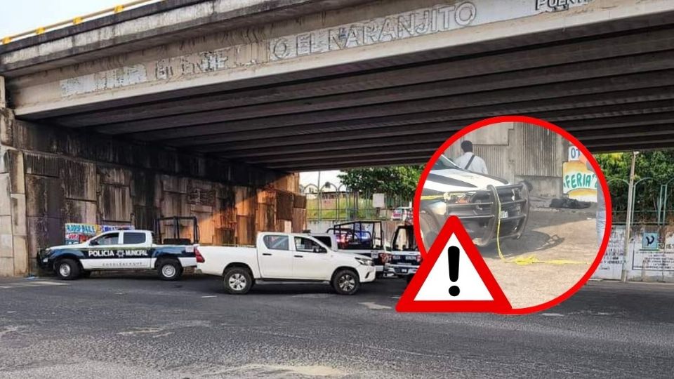 En Cosoleacaque, abandonan restos humanos embolsados debajo de puente