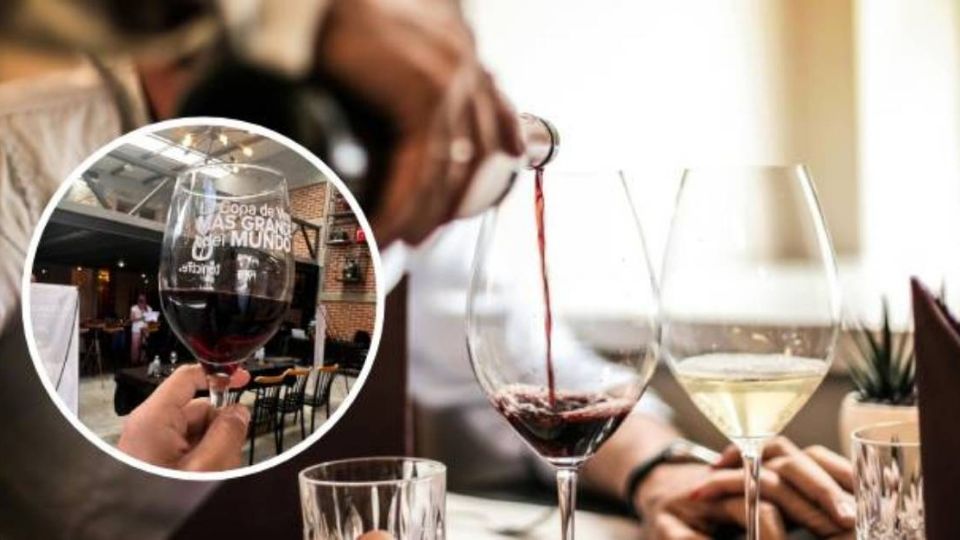 La copa de vino más grande del mundo será llenada con 4,500 litros de vino tinto y pesará alrededor de 1,300 kilos.