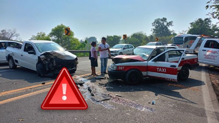 Accidente en carretera de Papantla deja 6 personas lesionadas