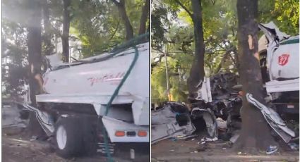 Pipa accidentada provoca caos vial en Tlalpan; hay 2 muertos y 1 herido | VIDEO