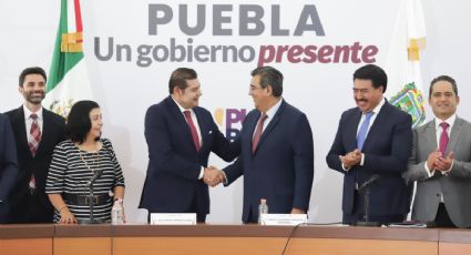 Arranca transición en Puebla; "Seguridad será prioridad", coinciden Céspedes y Armenta