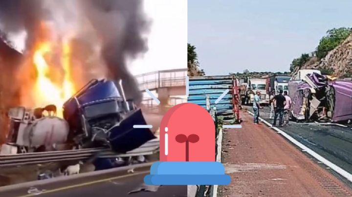 Autopista Arco Norte: Volcadura e incendio de tráiler; reportan 1 muerto y lesionados