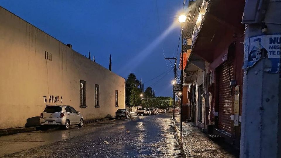 Noche de lluvia en Acámbaro.