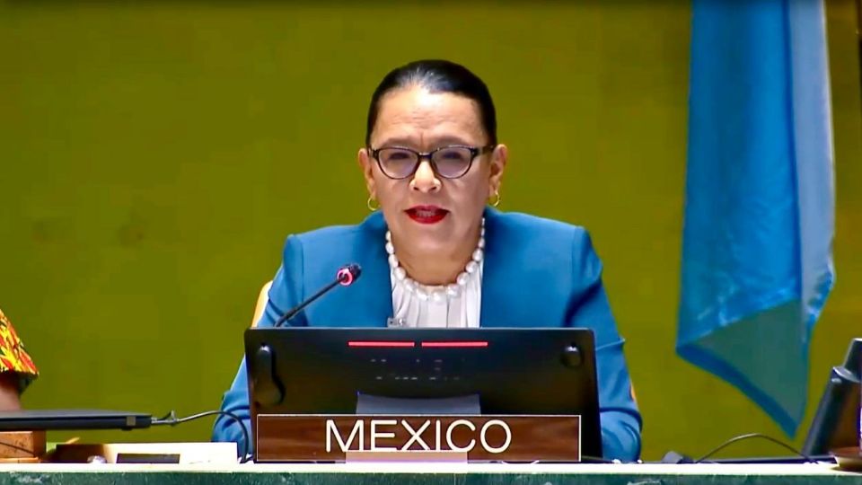 Rosa Icela Rodríguez condena el tráfico de armas en la ONU