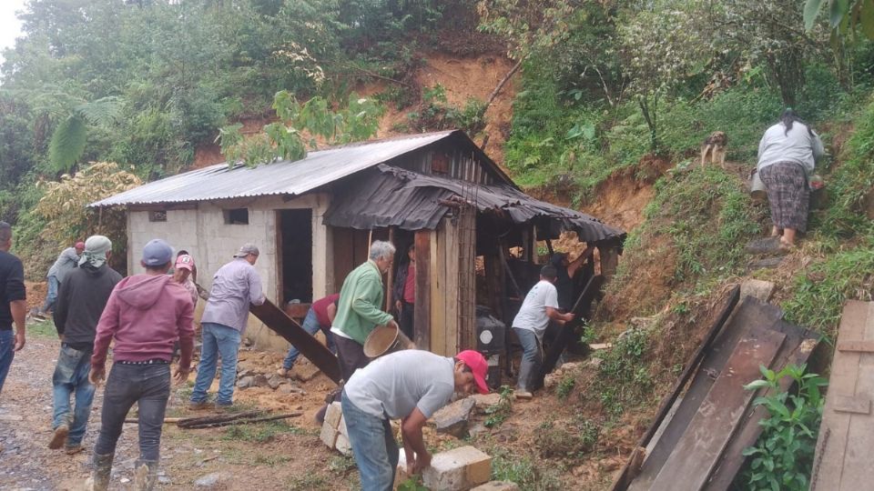 Hubo casas afectadas por los deslaves por lluvias