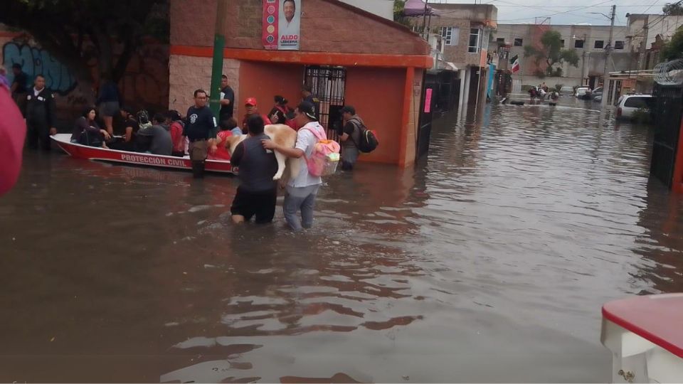 Uno de los fraccionamientos más afectados por las lluvias en Cuautitlán