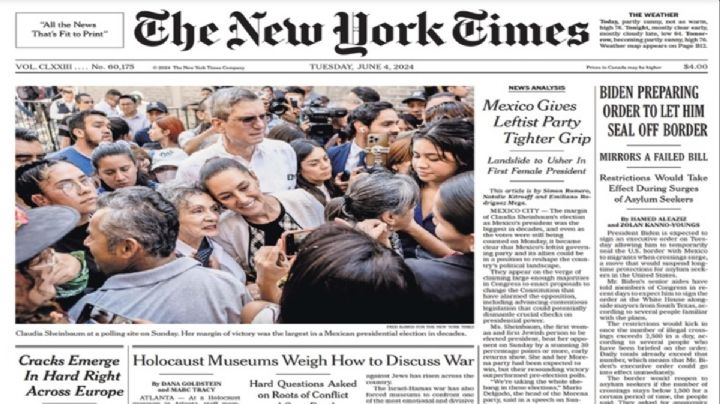 Sorprende triunfo de Claudia Sheinbaum al NYT, Washington Post y al Wall Street Journal