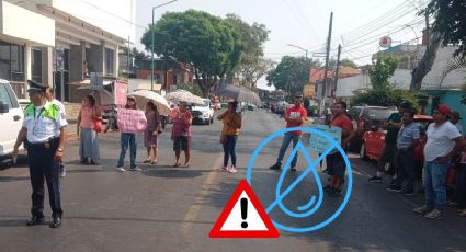 Pobladores abren paso en avenida de Xalapa; reclamaban falta de agua