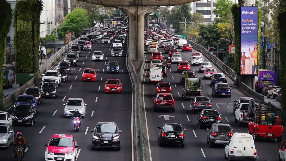 Congestionamiento vehicular en CDMX