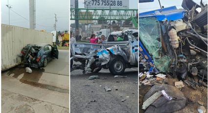 En la bajada de la muerte de Tulancingo tráiler embiste a 11 vehículos; hay heridos | VIDEO