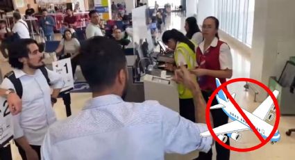 VIDEO: en el aeropuerto de Veracruz reclaman a trabajadora por retraso de vuelo tras caída de Microsoft