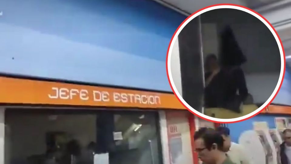 En redes sociales circula un video que exhibe a un presunto jefe de la estación Polanco de la Línea 7 del Metro, descansando sobre su escritorio.