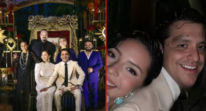 Todas las fotos de la boda de Nodal y Ángela Aguilar que han filtrado los invitados: el vestido, la hacienda, la selfie