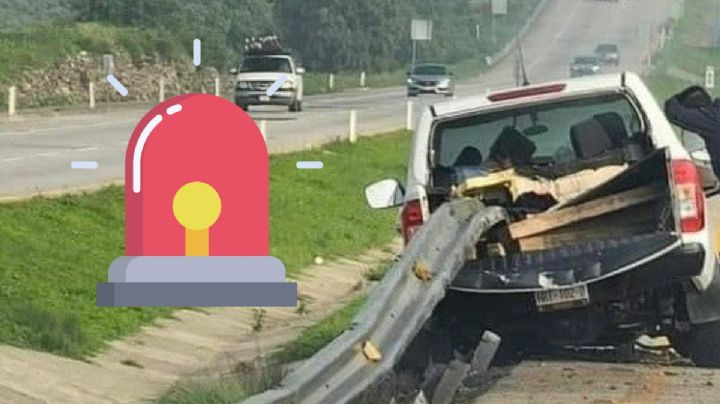 Autopista Arco Norte: Camioneta queda incrustada en valla metálica; conductor gravemente lesionado