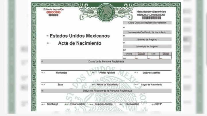 La nueva acta de nacimiento; así es la copia certificada que debes tener