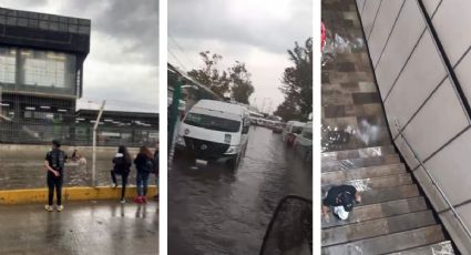 Lluvias provocan caos en paradero de Indios Verdes y otras líneas del Metro