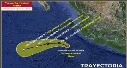 Aletta ahora es depresión tropical; se aleja y se descarta afecte a México