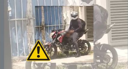 Graban a acosador serial en motocicleta en Veracruz: se masturba en plena vía pública