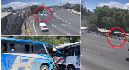 México-Pachuca: autobuses chocan, uno de los choferes huye | VIDEO