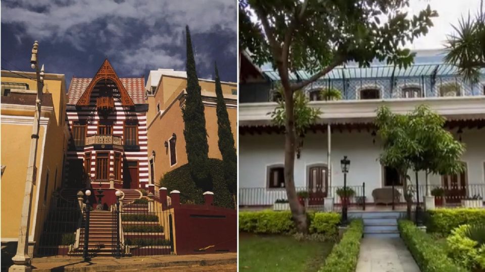 La fachada y el interior de la Casa de las Brujas.