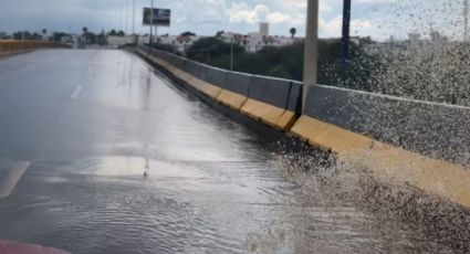 Se encharca el agua en el nuevo puente de la Marina