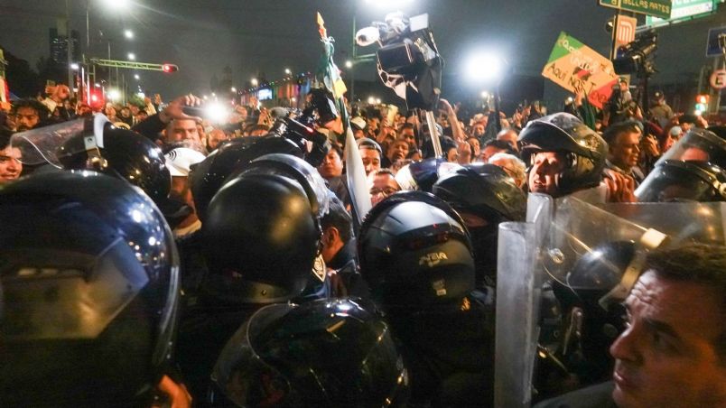 Policías de la SSC CDMX y manifestantes contra la reforma judicial