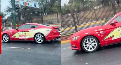 ¡Kachow! 'Rayo McQueen' se sale de la película y lo graban en Altacia