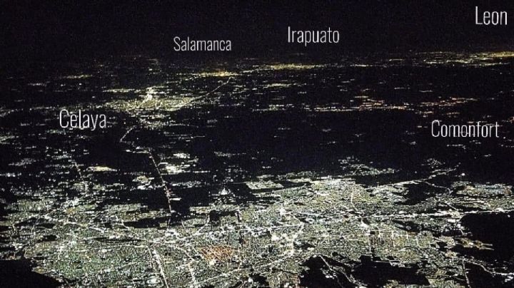 Así se ve, desde el cielo nocturno, el corredor industrial