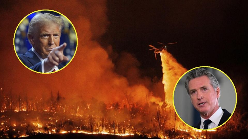 Los 6 incendios en California que enfrentan a Trump y Newsom