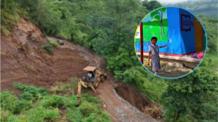 Las lluvias dejan incomunicada a Yareli, la niña que caminaba 16 km para estudiar en Hidalgo