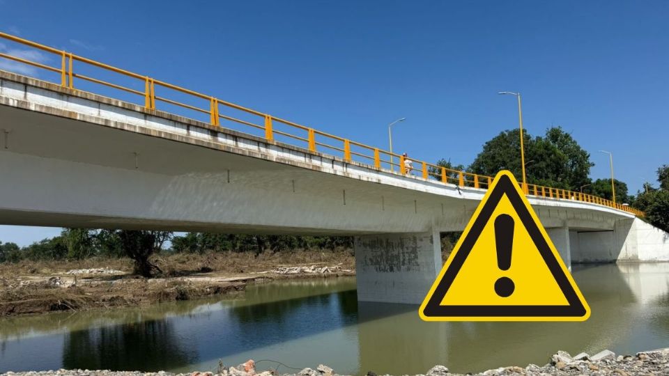 Cierran puente en Álamo Temapache por afectaciones tras lluvias; esta es una ruta alterna