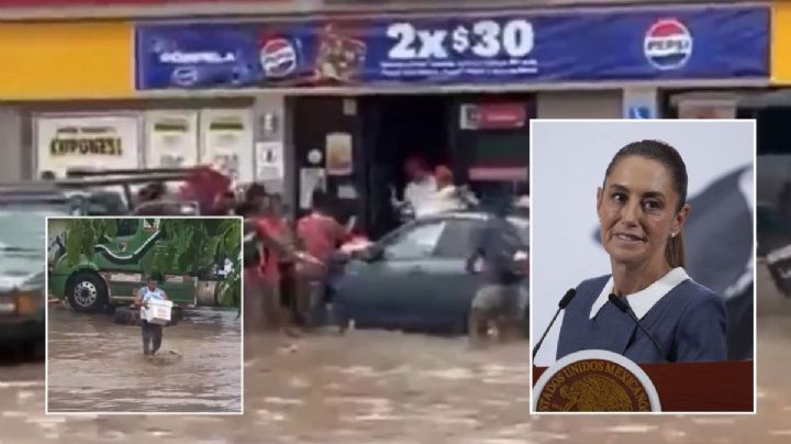Sheinbaum niega rapiñas por inundaciones en Veracruz: No es un fenómeno que esté ocurriendo