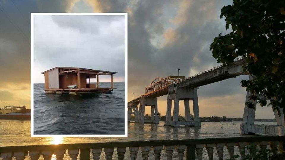 Restaurante El Flotante navegó desde Tuxpan a Alvarado tras desbordamiento de río