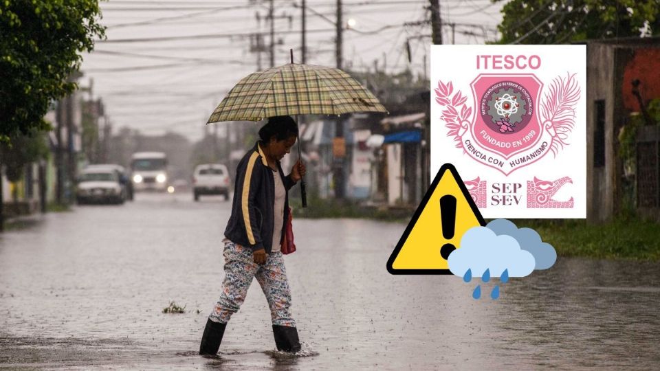 Lluvias en Veracruz: suspenden clases presenciales en Tecnológico de Coatzacoalcos