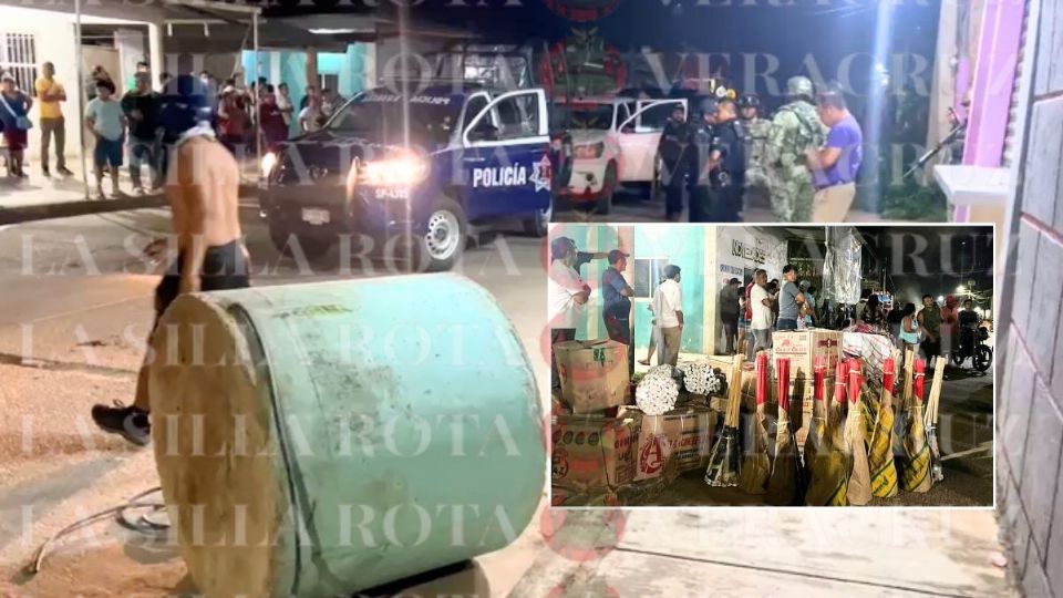 Pobladores de Oteapan evitan decomiso de pirotecnia; amenazan a policías con lincharlos