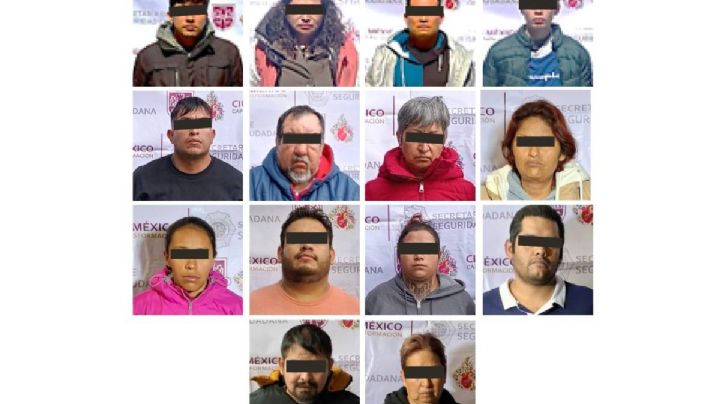 Capturan a 14 personas de una célula criminal de narcomenudeo en Iztapalapa y Tláhuac