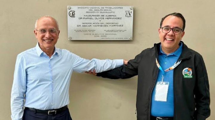 Líder sindical nacional del IMSS le puso su nombre a una alberca en León