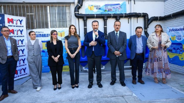 Inaugura Monterrey Sistemas de captación de agua de lluvia en 14 escuelas