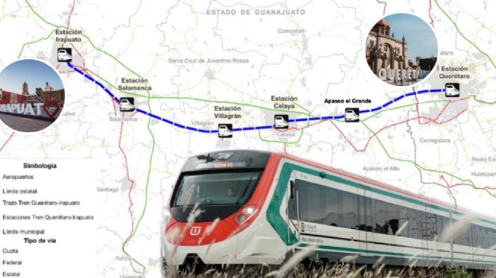 Estas son las 6 estaciones del tren de pasajeros de Querétaro a Irapuato