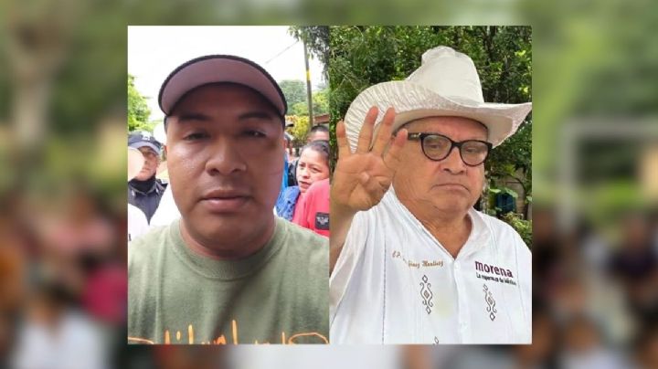 Corren a alcalde de Hueyapan; inaugura banqueta en medio de calle llena de baches