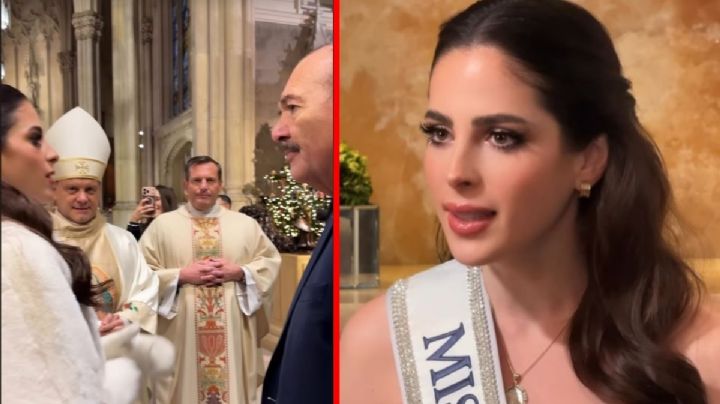 Fátima Bosch visita la Catedral de San Patricio; la acompaña el cónsul Marco Bucio