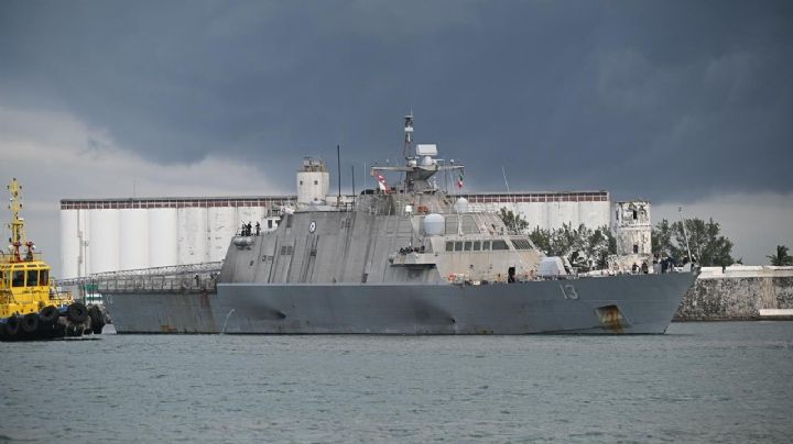 Buque antinarcóticos de Estados Unidos arriba al puerto de Veracruz y zarpa tras 24 horas