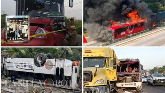 Anuario: los 10 accidentes de camiones en Veracruz que cobraron vidas este 2025