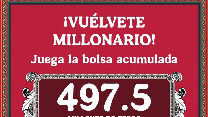 Lotería Nacional: Melate anuncia bolsa récord de 497.5 millones