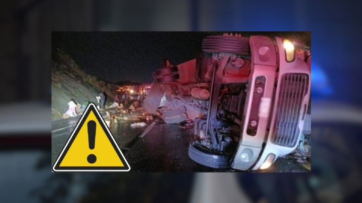 Rapiñan tráiler con abarrotes en autopista Xalapa - Perote; conductor estaba prensado