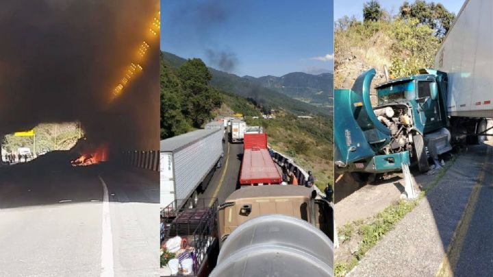 Reabren paso en Cumbres de Maltrata, tras choque e incendio de tráiler este martes